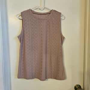 SHEIN Mauve Lace Tank Top
